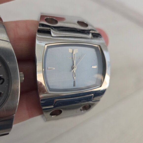 SET OF 2 Vestal Destroyer Vestal Motorhead Analog Watch Womens Silver Wristwatch - Picture 2 of 16